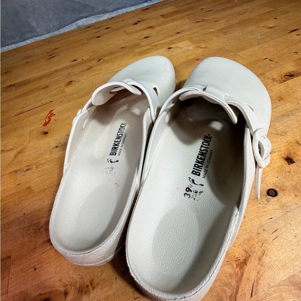 Birkenstock Boston EVA Clogs White Women Size 8 or 39 Made in Germany Waterproof - Picture 5 of 11